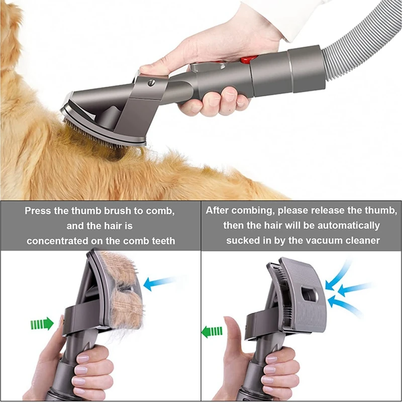 Dog Cat Pet Bed Brush Groom Tool For Dyson V10 V11 V12 V15 V8 V7 V6 진공 청소기 액세서리, 다이슨 청소기 청소기 브러시