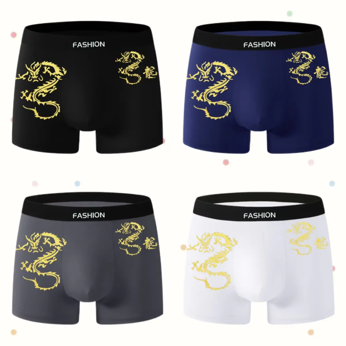 

4 шт. новые облегающие боксеры - это musthave для мужчин, черное нижнее белье на лето 2025 года - удобное, высокое качество.