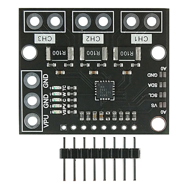 3X I2C SMBUS INA3221 Módulo de placa de sensor de monitor de voltaje de fuente de alimentación de corriente de derivación de triple canal-Nuevo