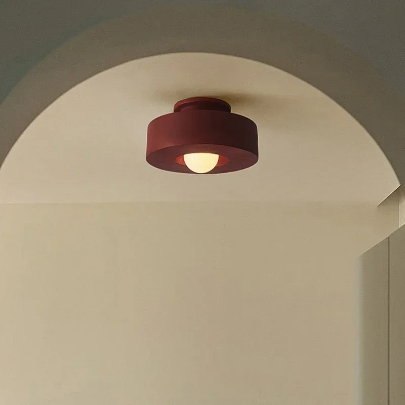 Luz de techo de resina nórdica, lámpara LED decorativa para sala de estar, pasillo, dormitorio, guardarropa, estudio, comedor, iluminación interior