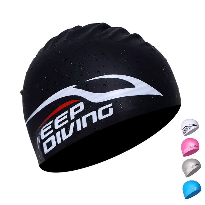 Swimming Cap Silicone Swim Caps Waterproof Elastic Swimming Hat Lightweight Comfortable Bathing Caps for Long Short Hair