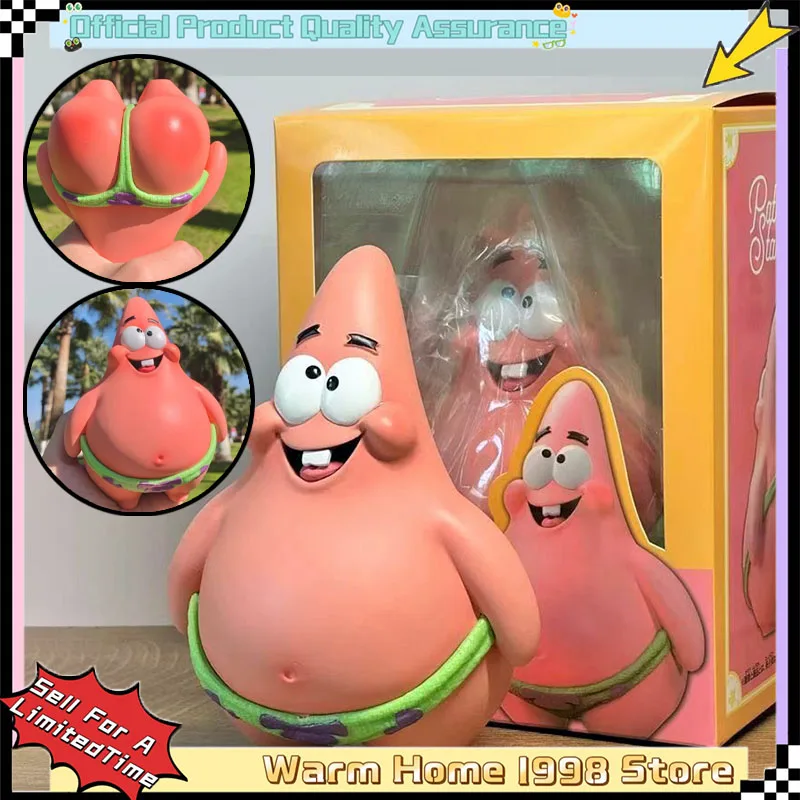 16.5cm Patrick Star Action Figure Good Friend Starfish Figurine Spongebob's Friend Patrick Cartoon Cake Decoration Gifts PVC Toy