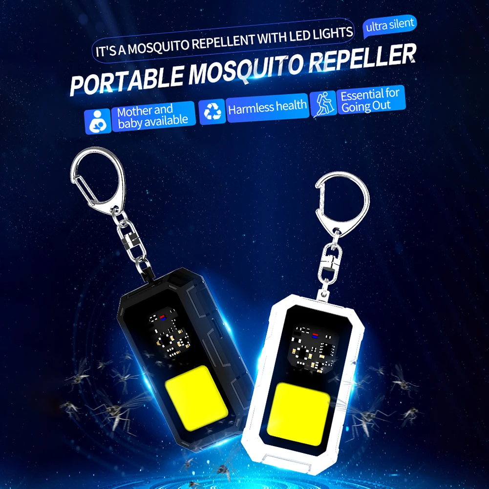 LED Sonic Muggenmelk met Haak Outdoor Muggenmelk Draagbare Ultrasone Muggenmelk voor Kinderen en Volwassenen