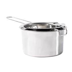 2 Pcs Candle Wax Melting Pot Reusable 400ml Double Boiler Pot Stainless Steel Chocolate Cheese Melting Pot for Candle Candle DIY