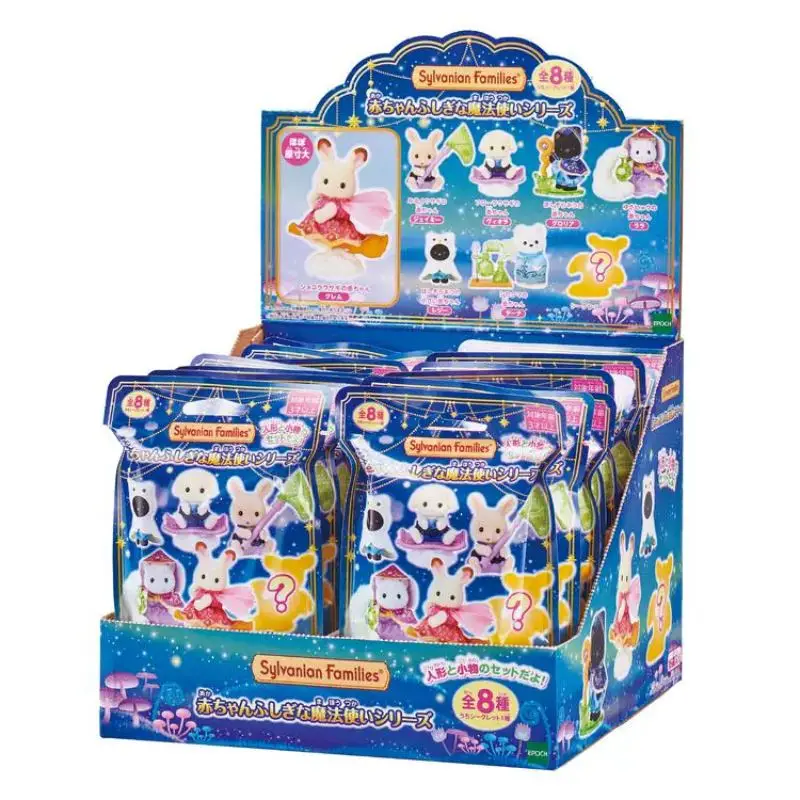 2026 Nieuwe Echte Sylvanian Families Magic Wizard Serie Blind Bag Gevlokte Dierenpop Collectible Bureau Decoratie Mysterie Speelgoed
