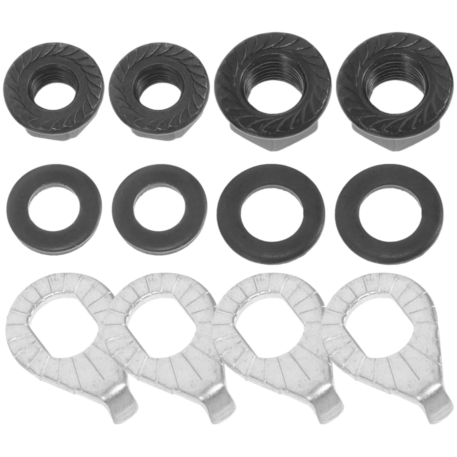 1 set 1 Set Bike Nuts Kit Steel Axle Nuts For Bicycle Hubs Wheel Retaining Replacement Parts For Mountain Road Electric Bikes