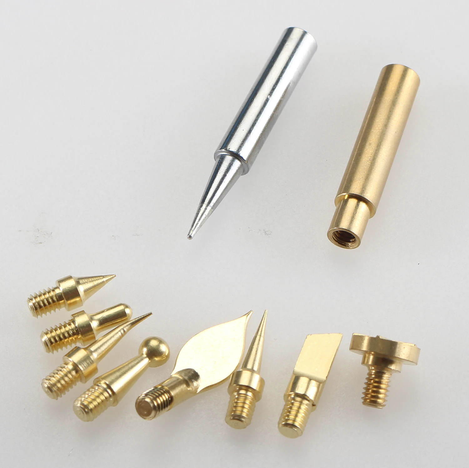 Toaiot Heat Insert Nut Iron Tip Heat Set Insert Tool Soldering Iron Tip 3D Printing Modify Finishing Tool Brass Thread Embedded