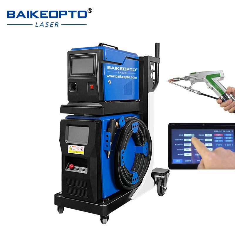 800W Handheld Fiber Laser Welder 5-in-1 High-Efficiency Metal Welding Cutting Cleaning Battery Welding with Air Cooling System