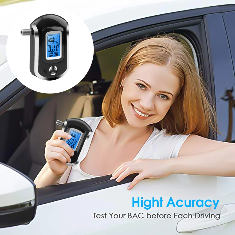 New mini portable high-precision blowing type household alcohol detector with high sensitivity, professional and fast response
