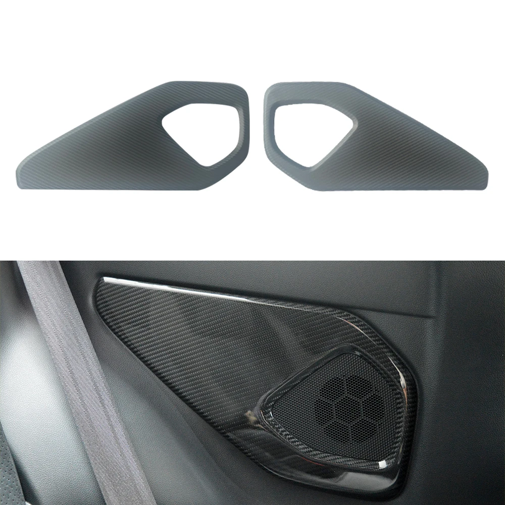 2PCS Real Dry Carbon Fiber Matte Carbon Interior Rear Seat Side Panel Cover For Subaru BRZ for Toyota GR86 2021up