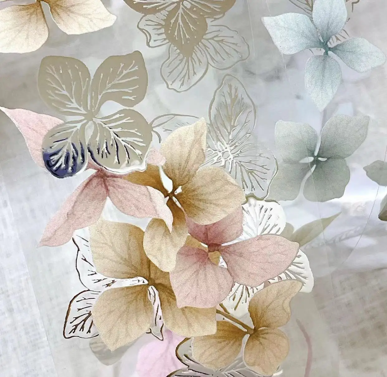 Loidesign Vintage Hydrangea Petals Floral Washi PET Tape Planner DIY Card Making Scrapbooking Plan Decorative Sticker