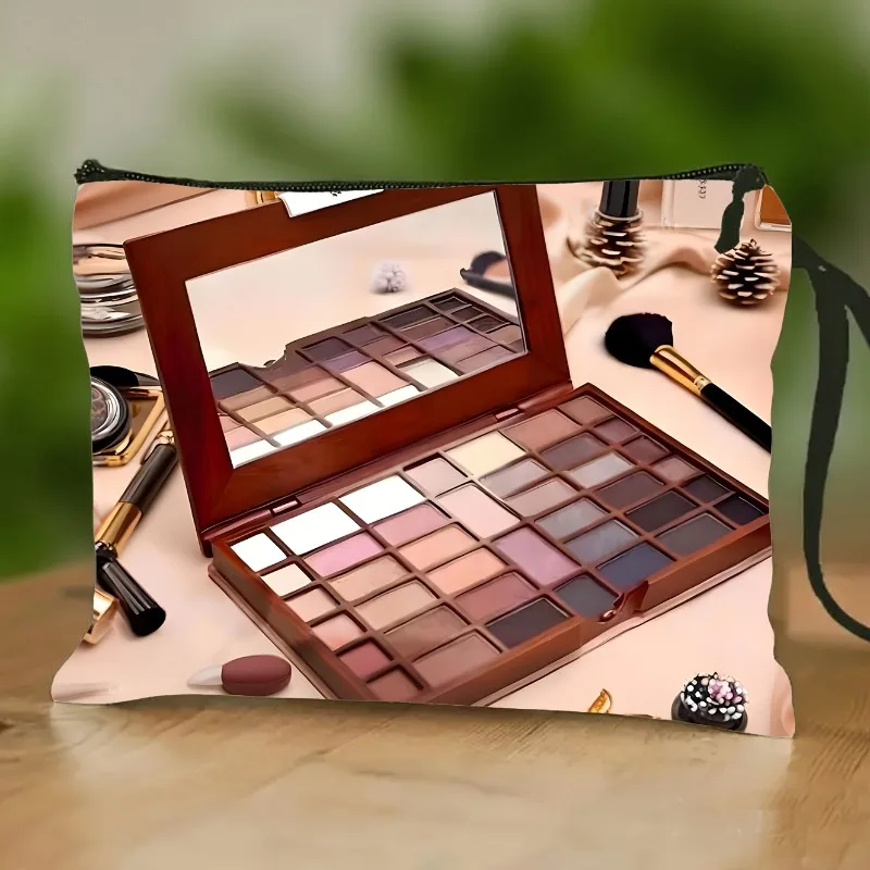 Lightweight Makeup & Travel Organizer Case Compatible for & - Zippered Bag with Top Handle, Machine-Washable Storage for Lipstic