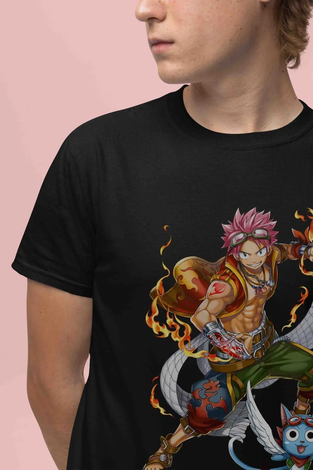 Fairy Tail Shirt Natsu Dragneel Tshirt Lucy T-Shirt Erza Top Happy Anime Tee