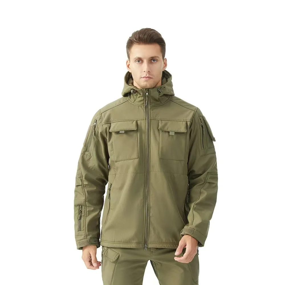 Beetle Softshell Trench Coat Enlarged Outdoor Overalls Winter Water-repellent And Warm Tactical Trench Coat
