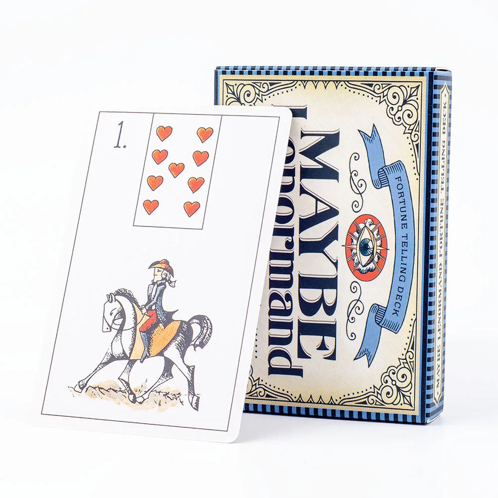 Maybe Lenormand 52 Cards Deck Tabletop Board Game for Group Parties Precognition & Divination Oracle Set 9.7*6.3CM