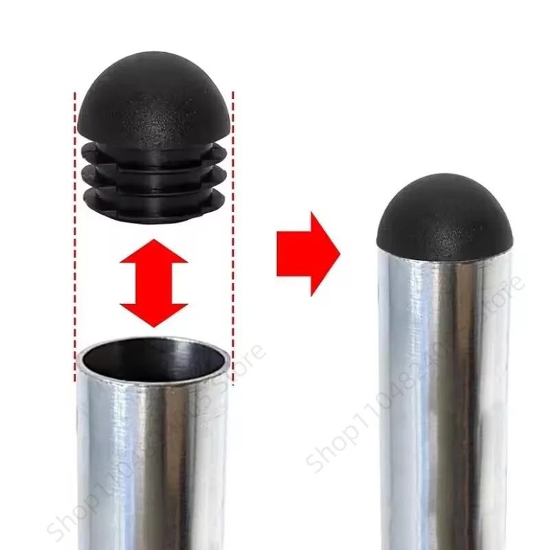 16Pcs Black Plastic Round Pipe Plug 13-38mm Chair Table Feet Cap Tube Pipe Insert Plug Decorative Dust Cover Furniture Hardware