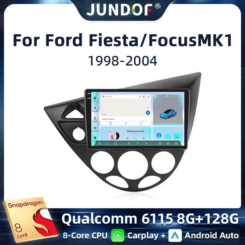 

Qualcomm 8core Auto Radio Carplay Android Car Radio For Ford Fiesta 1995-2001 Focus Mk1 1998-2004 AI Voice GPS FM 2din Autoradio
