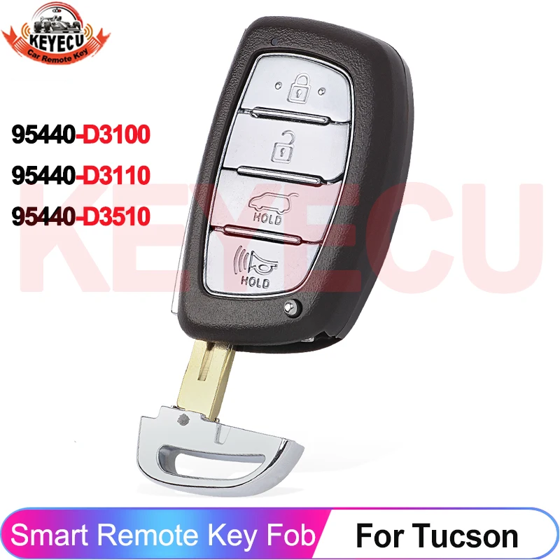 KEYECU 95440-D3110 95440-D3100 95440-D3510 For Hyundai Tucson 2016 2017 2018 2019 2020 Keyless Car Key Remote 433MHz ID47 Chip