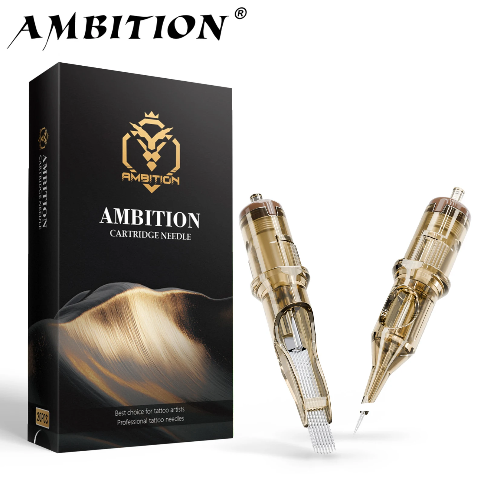 20Pcs/lot Ambition Premium RM RL Tattoo Cartridge Needle Round Magnum Disposable Sterilized Tattoo Machine Permanent Makeup 1RL