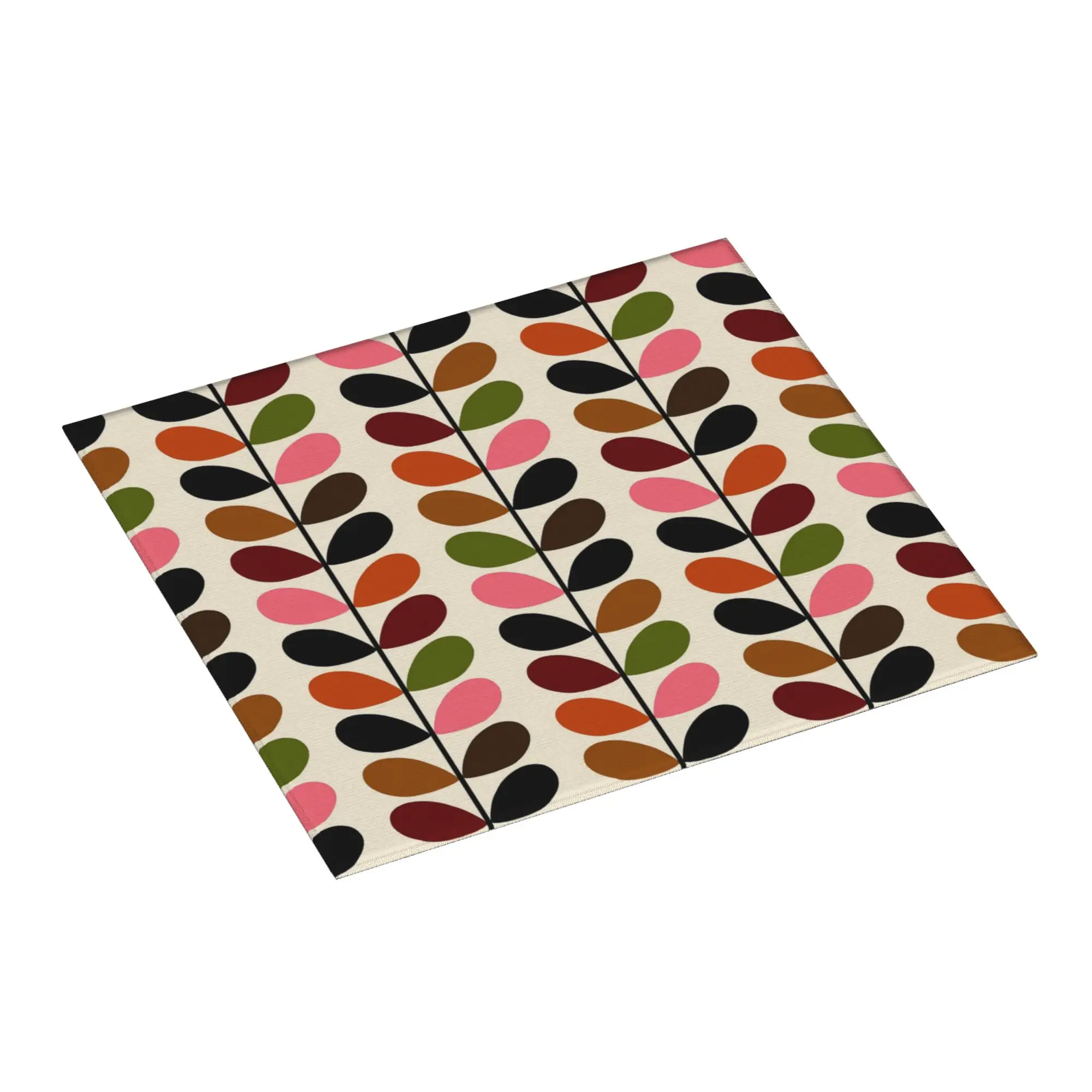 Orla Kiely Flower Style Non‑Slip Waterproof Absorbent Barware Tableware Oil Proof Reusable  Bathroom Drying Mat For Kitchen