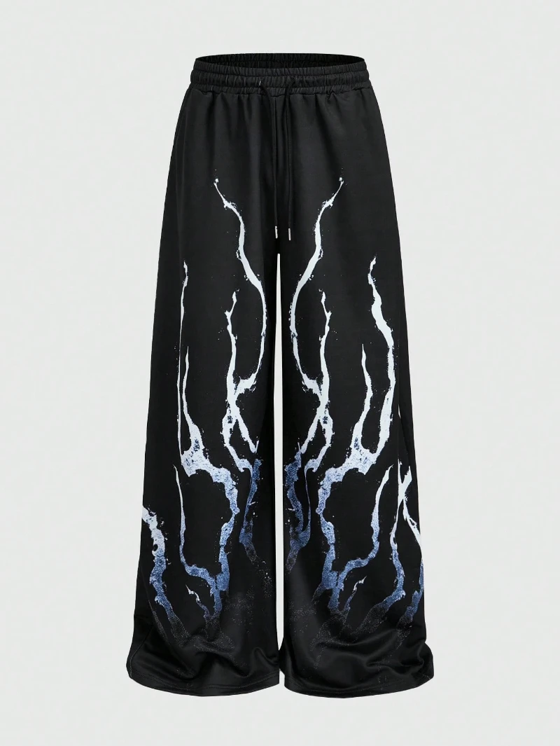 

Спортивные спортивные штаны для фитнеса, уличная мода, хип-хоп, ретро, в полоску, повседневные прямые широкие брюки, мужские модные брюки в стиле Харадзюку Y2K