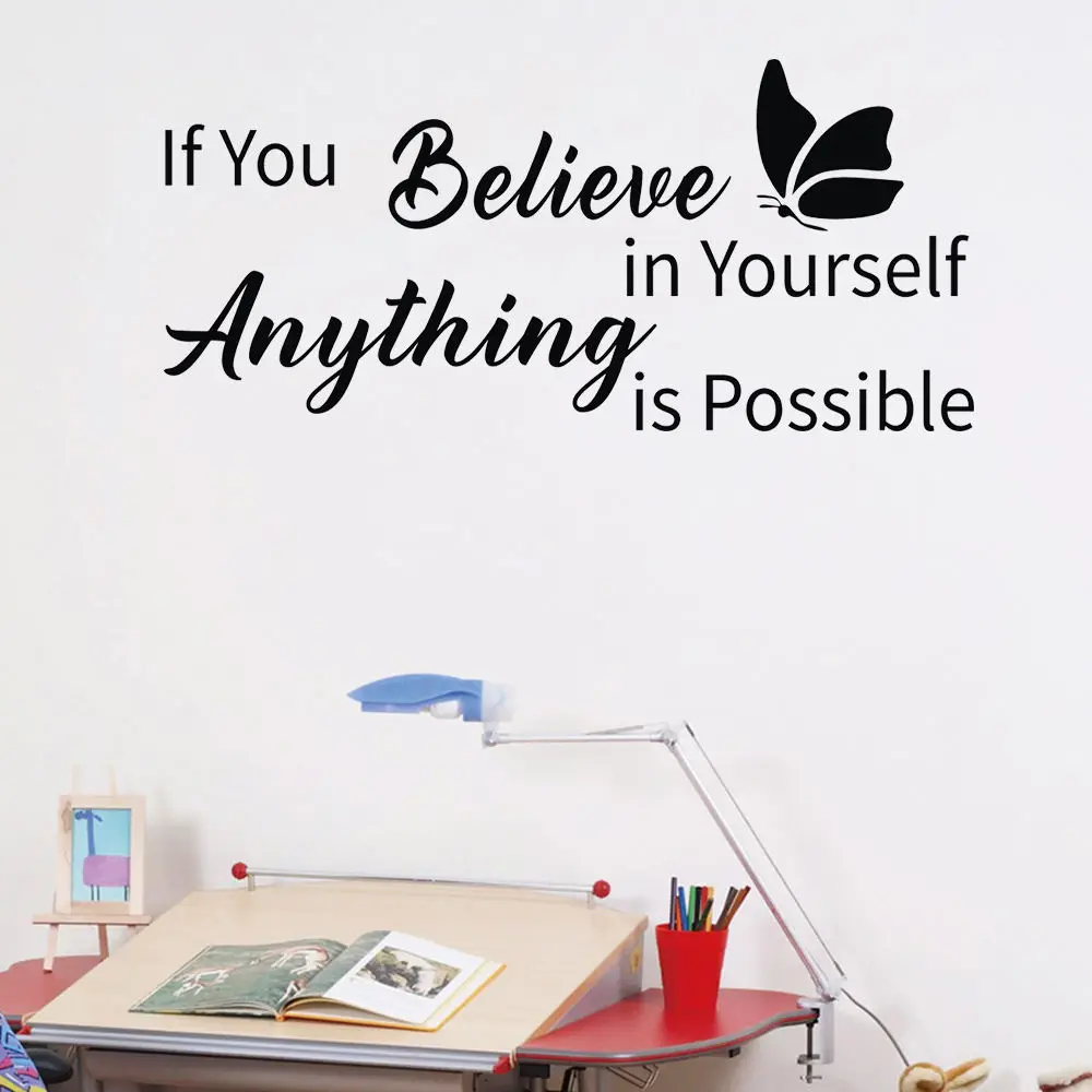 Removable Butterfly Wall Sticker Quotes Decal Waterproof Vinyl Art Decor For Living Room Bedroom Home Interior Wall Decoration