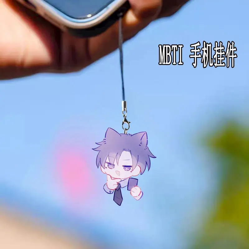 سحر لعبة MBTI16 INTP INTJ الهاتف المحمول حزام قلادة سلسلة مفاتيح مصنوعة من الأكريليك نموذج تأثيري شخصيات حلية اكسسوارات هدايا جيدة #3