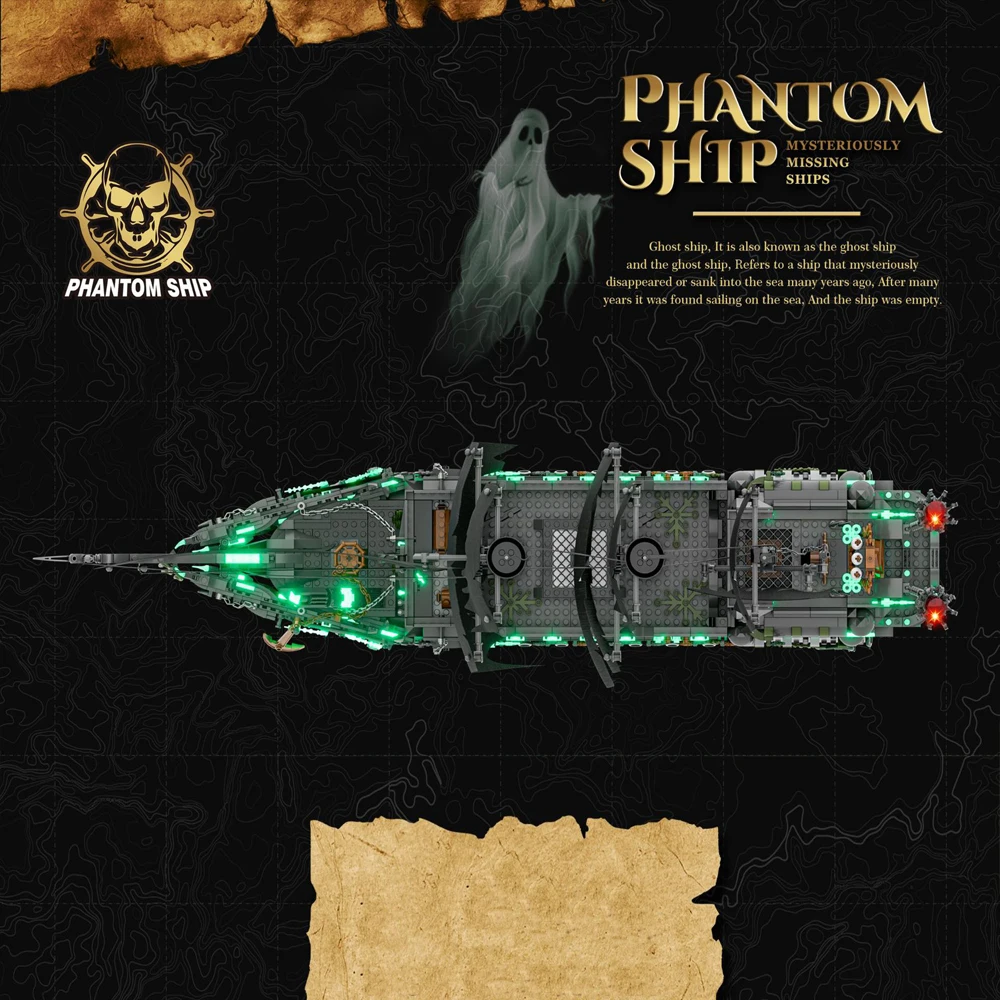 IN STOCK DK6003 MOC Creativity Ghost Pirate Ship Building Blocks