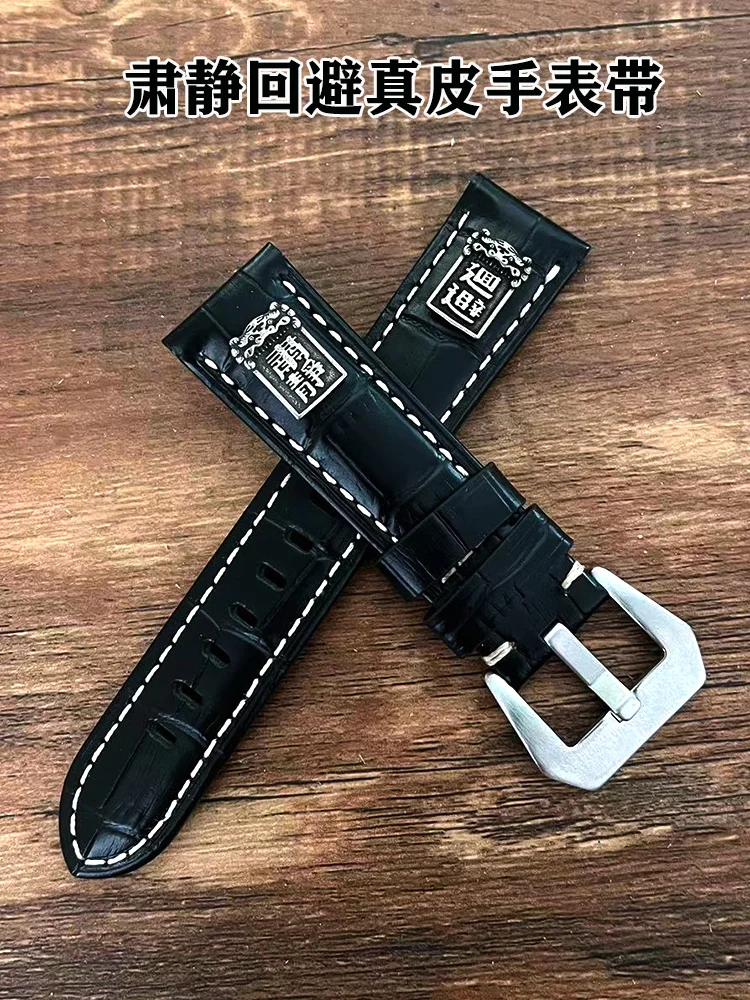 Handmade Punk Personalized Genuine Leather Watch Band 20 22 24 26mm Vintage Design Wrist Strap Pin Watchband Cowhide