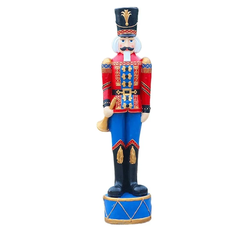 Large 6ft Nutcracker Christmas Ornament Giant Outdoor Shopping Mall Displays 180cm Life Size Christmas Nutcracker Soldier Statue