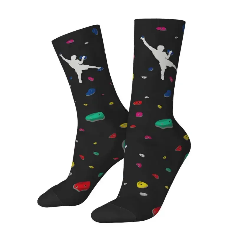 Cool Mens Climbing Boulder Wall Rock Climber Bouldering Dress Sock Unisex Breathable Warm Funny Crew Socks