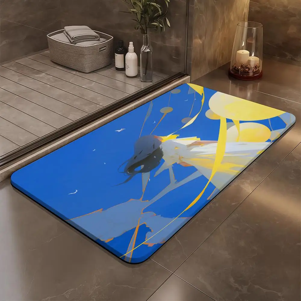 

Star Girl Floor Mat Bathroom Soft Diatomaceous Mud Floor Mat, Bathroom Absorbent Foot Mat, Toilet Sink, Bedroom Mat, Carpet