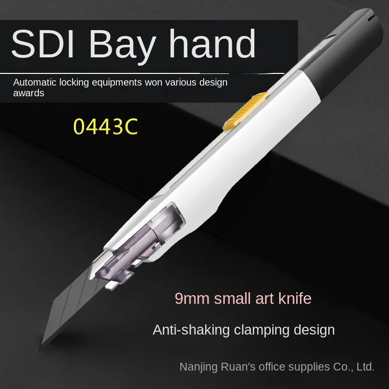 SDI 0443C Practical Cutter 9mm Blade Precision Cutting Tool Multifunctional 30 Sharp Angle Sharp and Durable