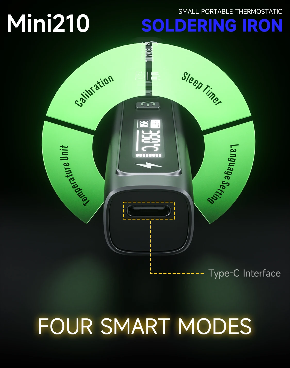 ميكانيكي Mini210 40 واط الذكية سبيكة لحام درجة حرارة ثابتة لحام القلم كهربائي المحمولة عالية الطاقة إصلاح أداة لحام