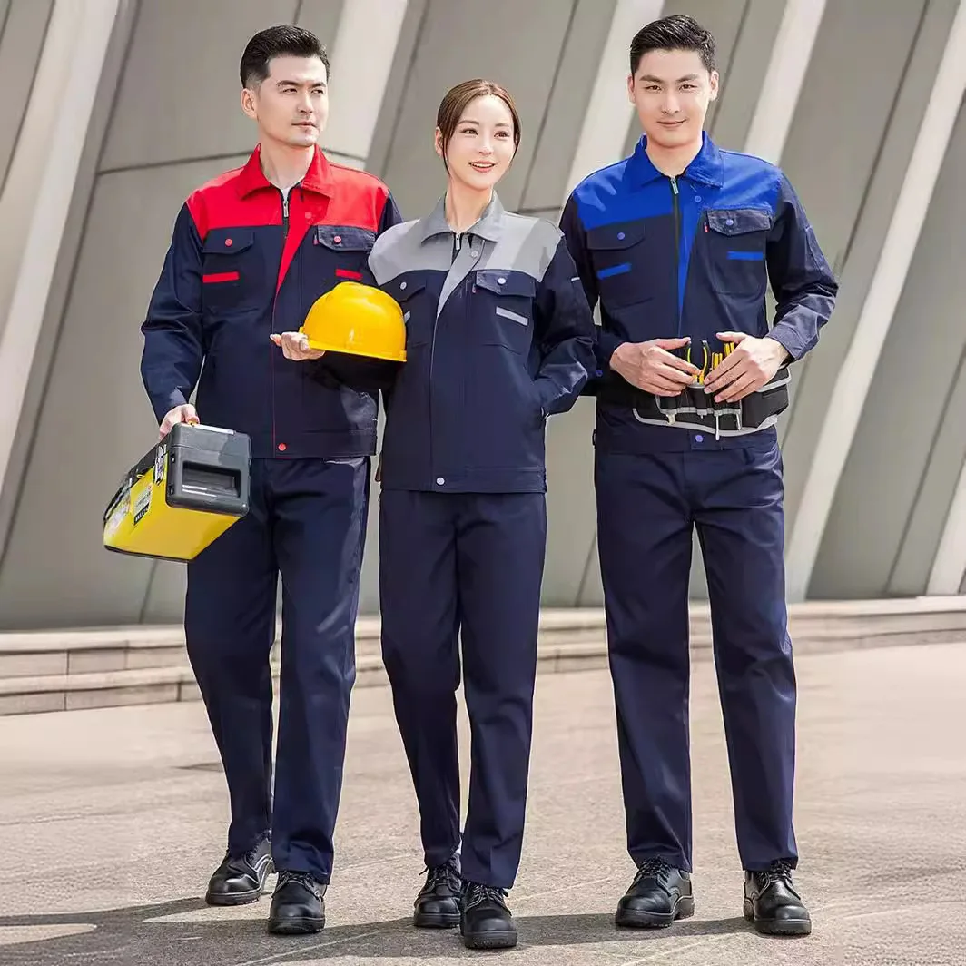 New men's work clothes suit long-sleeved welding work clothes wear-resistant auto repair shop machine repair labor insurance sui