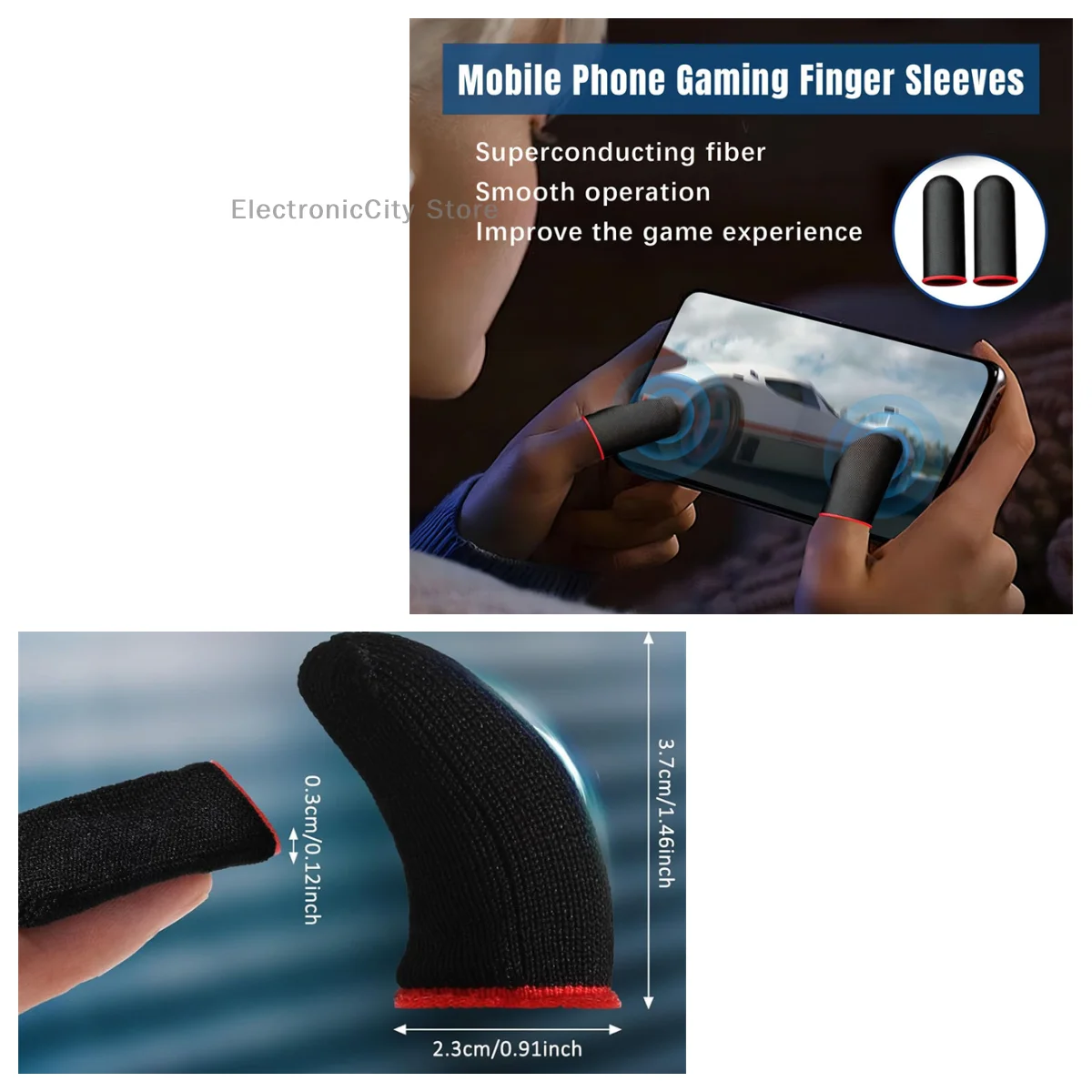 

20 шт., игровые рукава для пальцев для телефона, игровые перчатки для ручного контроллера, защита от пота, дышащий бесшовный чехол для пальцев с сенсорным экраном