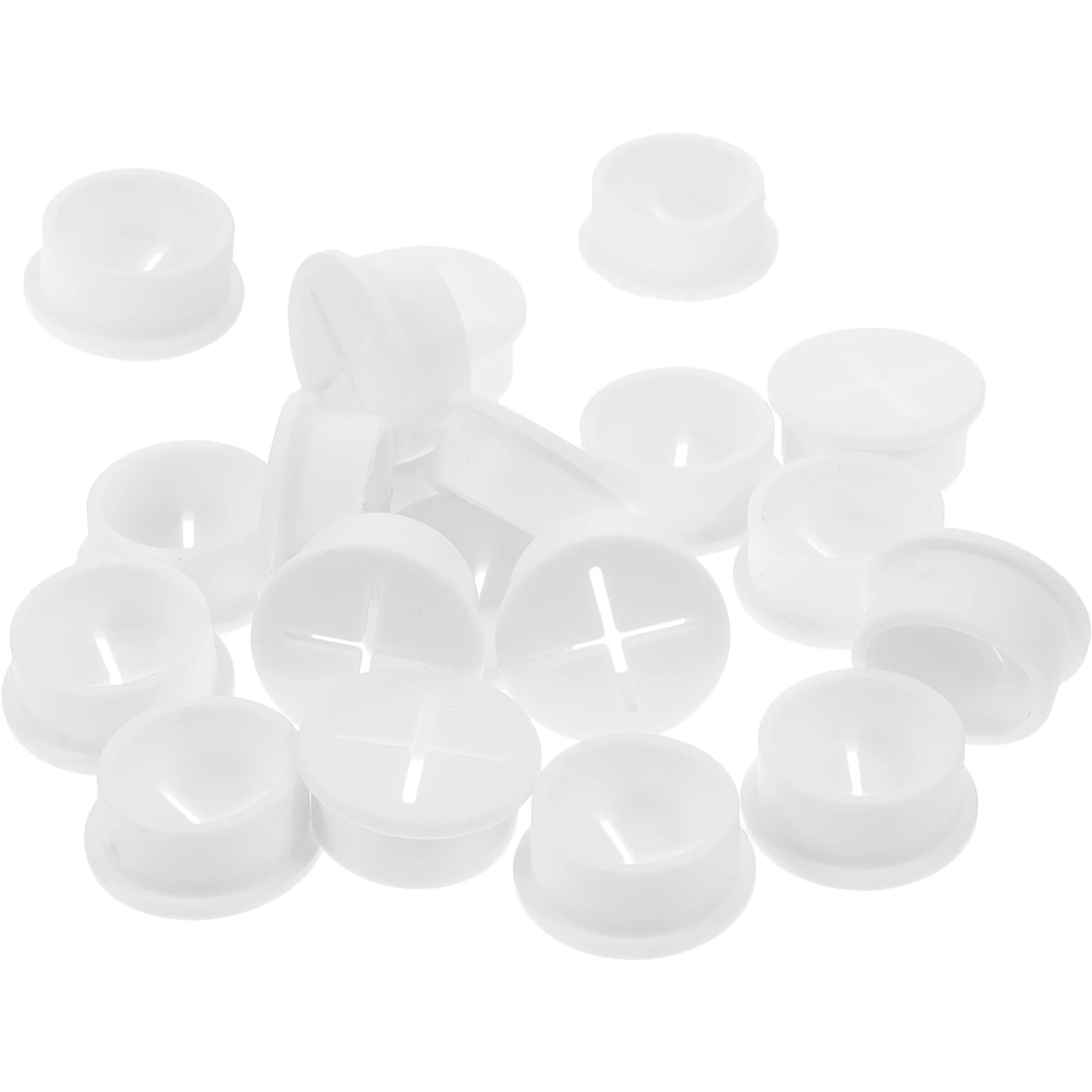 

20 Pcs Hole Cover for Office Desks Wire Management Desk Grommet 25mm Rubber Grommets For Wiring Diameter White Rubber