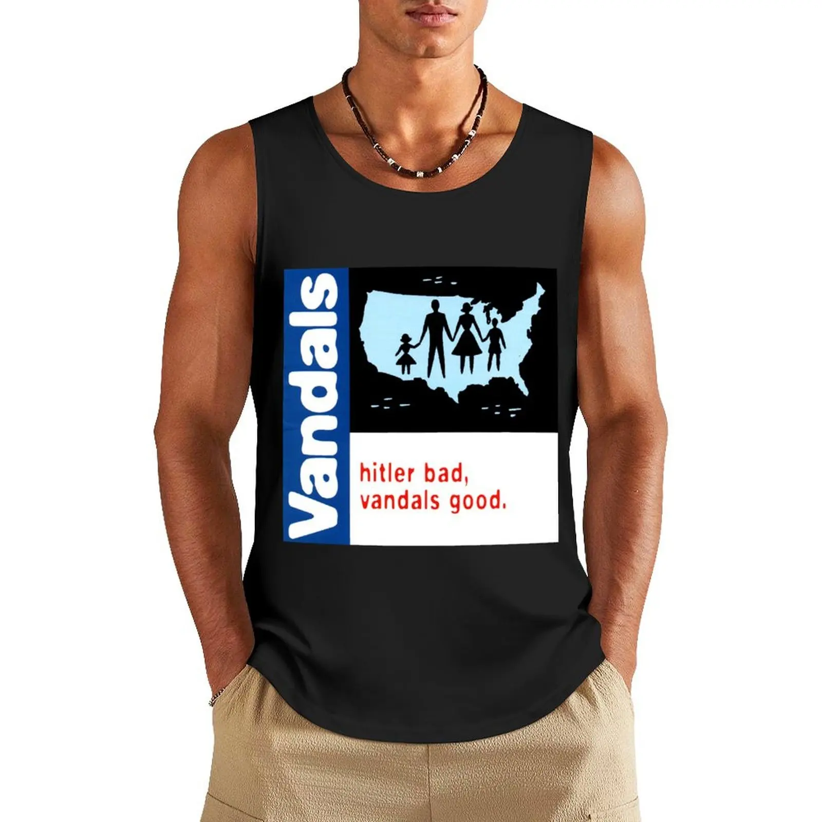 

Vandals Good Tank Top summer Men's tops muscular man