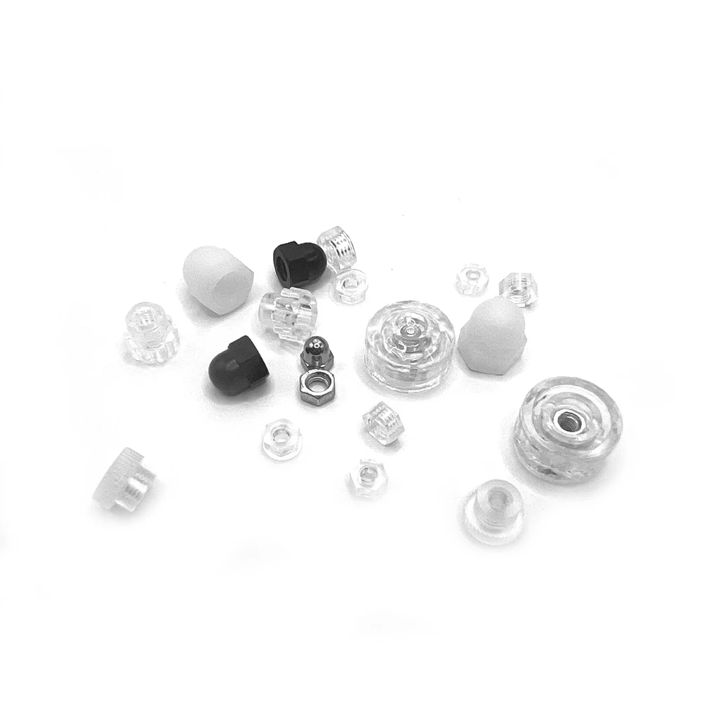 10-100Pcs Plastic Nut Transparent Coated Nut M4 M5 M6 M8 M10 Screw Suction Cup Special Accessories