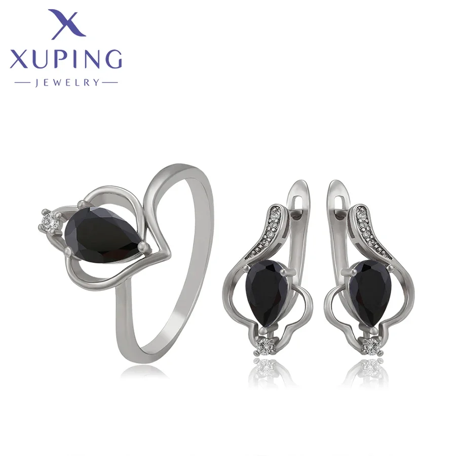 Xuping Jewelry Store Two Pieces of Set Simple Fashion Ring and Earring Set on Promotion for Women ZBS677