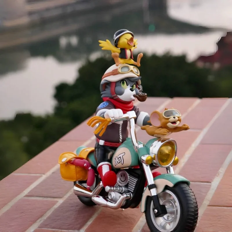

Том и Джерри, ретро мотоцикл, кошка и мышь, экшн-фигурка, коллекционная игрушка, подарок для парня, праздничные тематические украшения, подарок