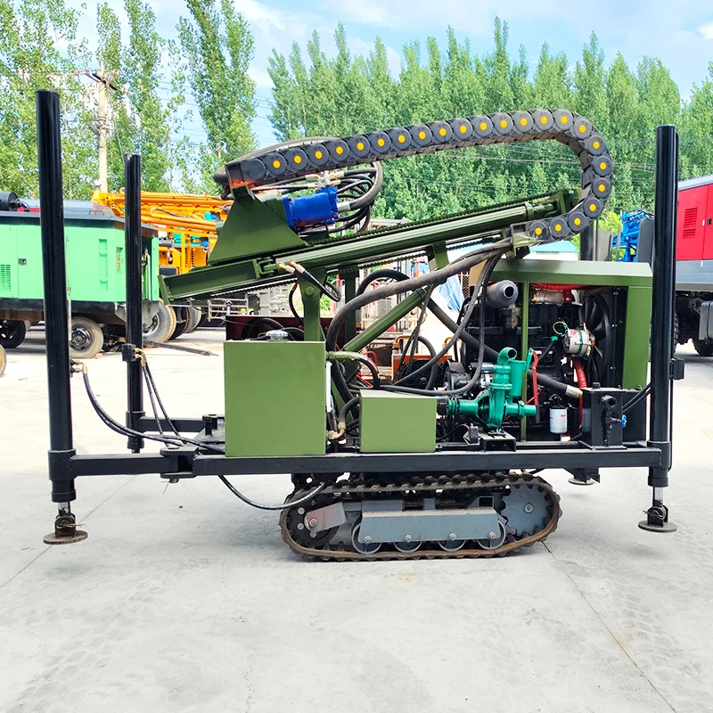 

Customized Heavy Duty 200m Mobile Drilling Rig With Mud Pumps and Air Compressors Water Well Drilling Rig