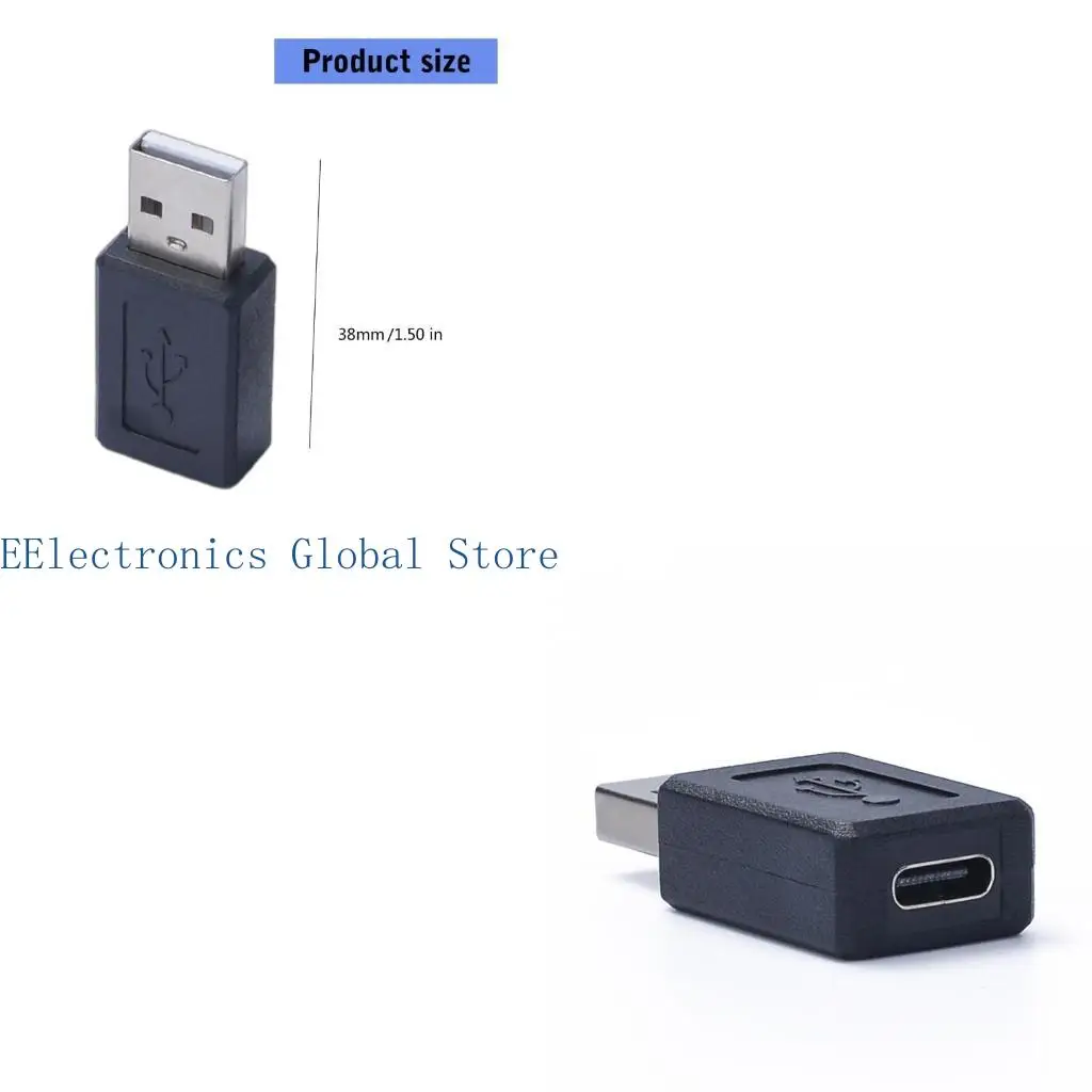 462B USB C to USB 2.0 Laptop Charging Cable Adapter Type C Female to USB Converter Power Supply Extension Adapter for Laptops