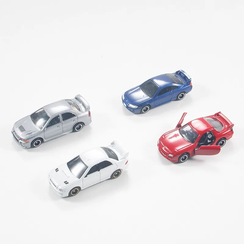 TAKARA TOMY Tomica 4 Pcs Sports Car History Collection Set Subaru Mazda Mitsubishi Motor Vehicle Diecast Metal Model Cars Gifts