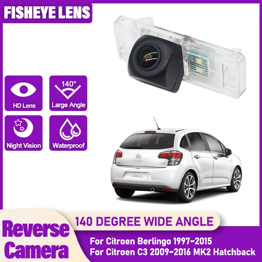 Rear View Camera For Citroen Berlingo 1997~2015 C3 2009~2016 MK2 Hatchback HD Night Vision Reverse Camera license plate Camera
