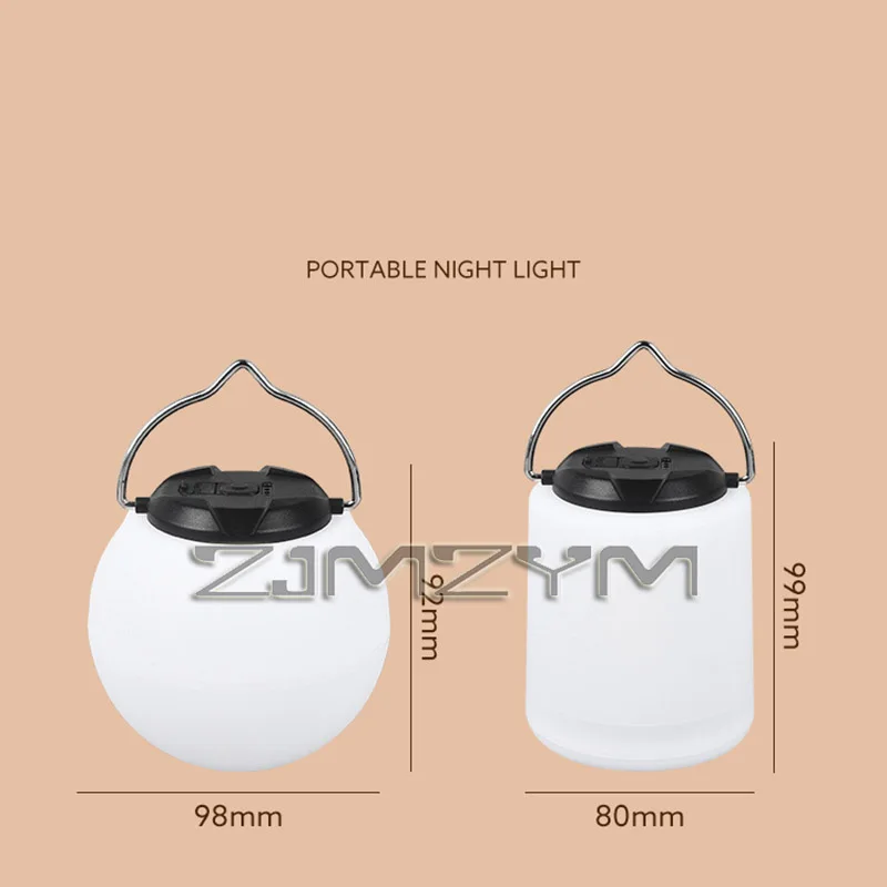 USB Rechargeable Outdoor LED Camping Lantern 3-speed Brightness Adjustment Emergency Lighting Camping Gear