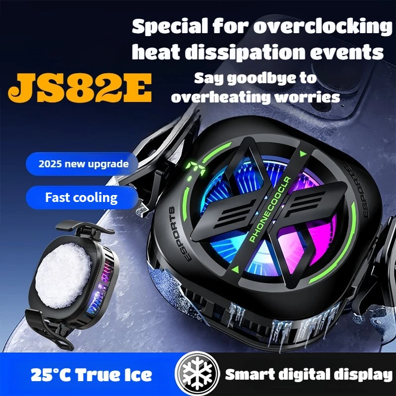 

New Magnetic Phone Cooler JS82E Back Clip Ice Refrigeration Cooling Radiator for IPhone 16 15 14 13 12 Pro Max Android Universal
