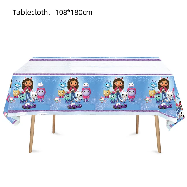 Hochwertiges Gabby Geburtstagsparty-Set mit Tischdekor, Hut, Flagge, Hintergrundbanner, Tischdecke und Süßigkeitenbox – Detail 8