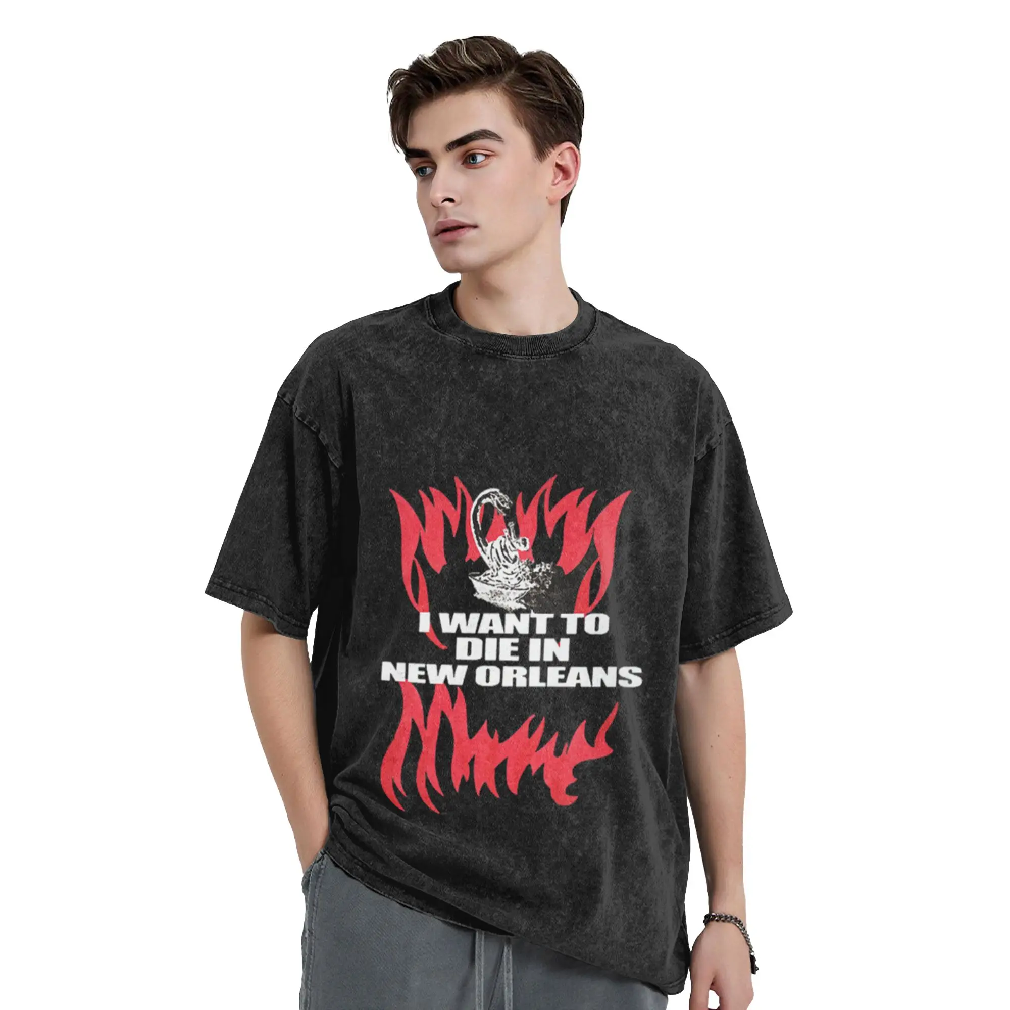 I Want To Die In New Orleans Unique Comfort A Vintage Oversized Cotton Unisex T-Shirts