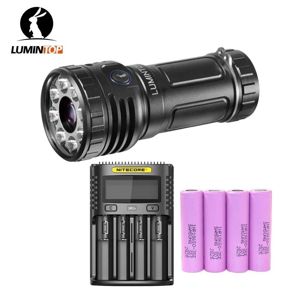 

LUMINTOP Thor Pro Flashlight 12600 lumens Strong light torch Long Distance Beam 1300M Rechargeable Lantern Powerful Light